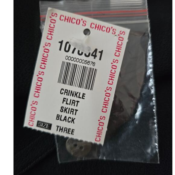 Chico's Design Ruffle Hem Closet Staple Knee Length Skirt 3 - L NWT - Picture 5 of 5